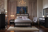 Coaster Barzini Bedroom Set with Upholstered Headboard Black Model 200891KE-S4